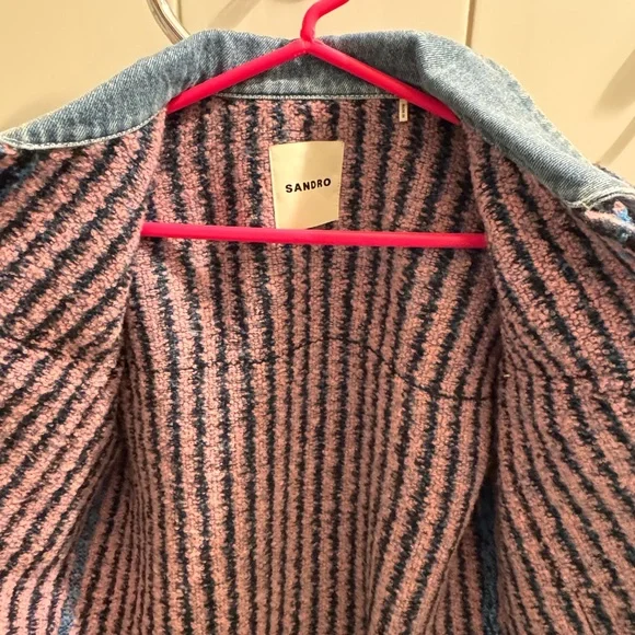 Sandro Denim Trim Tweed Jacket - Picture 4 of 4